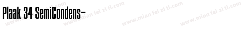 Plaak 34 SemiCondens字体转换